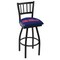 Holland Bar Stool Co 36" Blk Wrinkle Ole' Miss Swivel Bar Stool, Jailhouse Back L01836MssppU - alternate 1