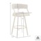 Armen Living Saturn 26in Swivel Counter Stool with Gold Brushed Stainless Steel and White Faux Leather LCSNSWBABGLWH26 - alternate 6