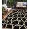 Homeroots 5' X 8' Black Ivory And Beige Abstract Washable Indoor Outdoor Area Rug 600517 - alternate 1