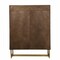 Homeroots Retro Gold Natural and Faux Marble Wine Cabinet 401689 - alternate 7