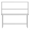 Flash Furniture Reese 24x72 Portable Work Table, SS Top Shelf and Dbl Overshelves and Galvanized Steel Undershelf NH-WT-2472-OSH-GG - alternate 2