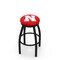 Holland Bar Stool Co 36" Blk Wrinkle Nebraska Swivel Bar Stool, Accent Ring L8B2B36NebrUn - alternate 1