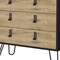 Homeroots 32" Natural and Black Three Drawer Dresser 552270 - alternate 4