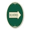 Signmission Deliveries With Right Arrow, 12 Inch X 18 Inch Architectural Oval, Heavy Gauge Aluminum A-OV-G-1218-24362 - alternate 1