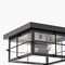 Vaxcel Manchester 2-Light Matte Black Outdoor Flush Mount Ceiling Light with Clear Glass T0847 - alternate 3