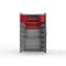 Strong Hold 14 GA Bin Cabinet with 2 Shelves, 4 Drawers - 36 In W. x 72 In. H x 24 In. D - 30 Red Bins 36-BBS-242-4DB-30R-12DP-NL-L - alternate 1