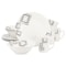 Gibson Home Black Squares 12 Piece Round Fine Ceramic Dinnerware Set in White 142756.12 - alternate 1