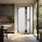 Vdomdoors Aluminum Door Cynex 6113 Natural Oak Entry Steel Metal Modern Painted W36xH80 Right Inswing CYNEX6113EXD-OAK-W36xH80-RH-I - alternate 3