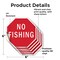 Signmission No Fishing, 6 inch X 6 inch, Vinyl Decal, 5PK OC-D-5PACK-6-80 - alternate 2