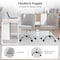 Yssoa Simple Deluxe Armless Office Desk Chair, Modern Cute Swivel Vanity Chair Comfy Home Office Chairs w 3A88HKCHAIROFFICEGRY01 - alternate 2