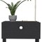 Homeroots 20" Black Wood One Drawer Nightstand 526156 - alternate 3