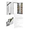 Vdomdoors Metal Double Doors Deux 1105 Gray Graphite Mirrored Glass Entry Modern Painted (W72xH96) Right hand DEUX1105DEXD-GRE-W72xH96-RH-O - alternate 4