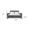 Homeroots Three Piece Charcoal Solid and Manufactured Wood Bedroom Set 569381 - alternate 5
