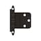Amerock 3/8in 10 mm Inset Non Self-Closing, Face Mount Oil-Rubbed Bronze Hinge - 1 Pair BPR3417ORB - alternate 1