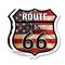 Signmission Route Us 66 Flag, 6 inch X 6 inch, Plastic Sign, 2PK SHI-P-2PACK-6-483 - alternate 1