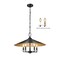 Z-Lite Rialto 5 Light Pendant, Matte Black Outer, Signature Rubbed Brass Inner, 22 In W x 14.5 In H 1953-22MB - alternate 1