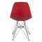 Leisuremod Bristol 5-Piece Modern Dining Set: Round MDF Table & 4 Eiffel Plastic Chairs with Chrome Legs, 5PK BTBL-35BL-CR19TR4 - alternate 5