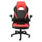 Elama High Back Adjustable Faux Leather Office Chair in Black and Red ELM-F-008 - alternate 4