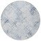 Homeroots 8' Navy Blue And Sky Blue Round Geometric Washable Indoor Outdoor Area Rug 588258 - alternate 5