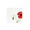 Homeroots Red and White Six Piece Square Floral Bone China Service For Six Salad Plate Set 483516 - alternate 5