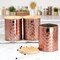 Megachef 3 Piece Golden Kitchen Canister Set with Bamboo Lids in Rose Gold MG-570 - alternate 3
