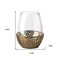 Homeroots 10" Gold And Clear Woven Metal And Glass Tabletop Hurricane Candle Holder 608409 - alternate 4