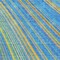 Homeroots 8' X 10' Denim Blue Sky Blue And Gold Striped Washable Indoor Outdoor Area Rug 614974 - alternate 5