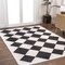 Jonathan Y Draper Classic Geometric Diamond Pattern White/Charcoal 5 ft. x 8 ft. Area Rug ATH100A-5 - alternate 5