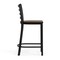 Flash Furniture HERCULES Black Ladder Back Metal Restaurant Counter Stool - Mahogany Wood Seat XU-DG697BLAD-24-MAHW-GG - alternate 5