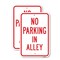 Signmission No Parking In Alley, 12'' X 18'' 2 Signs, Heavy Gauge Aluminum, 2PK A-1218-2PACK-25030 - alternate 1