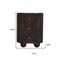 Homeroots 22" Brown Solid Wood Two Drawer Nightstand 701718 - alternate 8