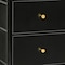 Homeroots 18" Black and Gold Faux Leather and Steel Three Drawer Dresser 523995 - alternate 3