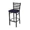 Holland Bar Stool Co 25" Stationary Counter Stool, Black Wrinkle, Canter Twilight Seat 40025BW002 - alternate 1