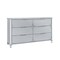 Homeroots 63" Silver Wood Six Drawer Double Dresser 633704 - alternate 7