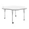 Flash Furniture Commercial Adjustable Height Flower Activity Table with Locking Casters-White XU-A60-FLR-WHT-T-A-CAS-GG - alternate 1