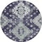 Homeroots 8' Purple Eggplant And Sage Round Medallion Washable Indoor Outdoor Area Rug 589016 - alternate 4