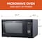 Commercial Chef 1.6 Cu.Ft.Countertop Microwave Oven, 1000 Watts, Small Compact Size, 10 Power Levels, Black CHM16100B6C - alternate 4