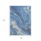 Homeroots 5' X 8' Blue Gold And Ivory Abstract Washable Indoor Outdoor Area Rug 618197 - alternate 5