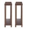 Homeroots Set Of Two 24" Brown Wood Rectangular End Tables With Shelf, 2PK 515520 - alternate 1