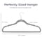 Serenelife Premium Velvet Hangers, Ultra-Thin, Non-Slip and Heavy-Duty, 360 Deg Swivel Hooks, Gray, 100PK SLHVELGRY100 - alternate 3
