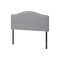 Homeroots Gray Upholstered Camelback Full Headboard With Nail Head Trim 490185 - alternate 4