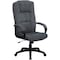 Flash Furniture Contemporary Chair Gray High Back Exec Chair, Fixed Arms, 19-3/4" to 22-3/4" Height, Polypropylene BT-9022-BK-GG - alternate 1
