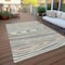 Homeroots 3' X 5' Gray Ivory And Beige Faux Bois Washable Indoor Outdoor Area Rug 614479 - alternate 2