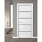 Sartodoors Modern Solid Interior Door with Handle, Planum 0015 White Silk and Aluminum Strips, Single Regural PLANUM0015ID-WS-18 - alternate 1