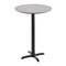 Flash Furniture 31.25" RND Tabletop, Seamless Surface Technology, Gray Faux Concrete, 22x22 Black Bar Height X-Base ST-RD31-CMGY-T2222B-GG - alternate 1