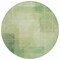 Homeroots 8' Artichoke Green Round Geometric Washable Indoor Outdoor Area Rug 608084 - alternate 4