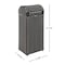 Happimess Darla 14.27-Gallon All-Weather Wicker/Metal Swing Top Hideaway Outdoor Trash Can, Dark Navy/White HPM1201E - alternate 3