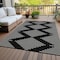 Homeroots 5' X 8' Black And Ivory Geometric Washable Indoor Outdoor Area Rug 598533 - alternate 6
