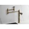 Kingston Brass Deck Mount Pot Filler Faucet with Knurled Handle, Antique Brass KS3703RKX - alternate 3