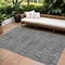 Homeroots 10' X 14' Gray Charcoal And Silver Geometric Washable Indoor Outdoor Area Rug 583359 - alternate 1